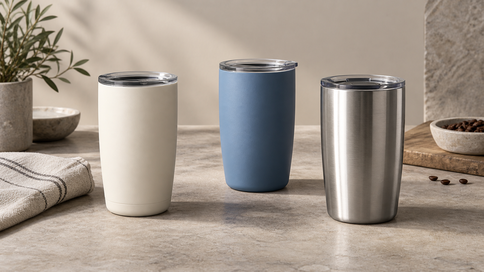 Reusable coffee tumblers