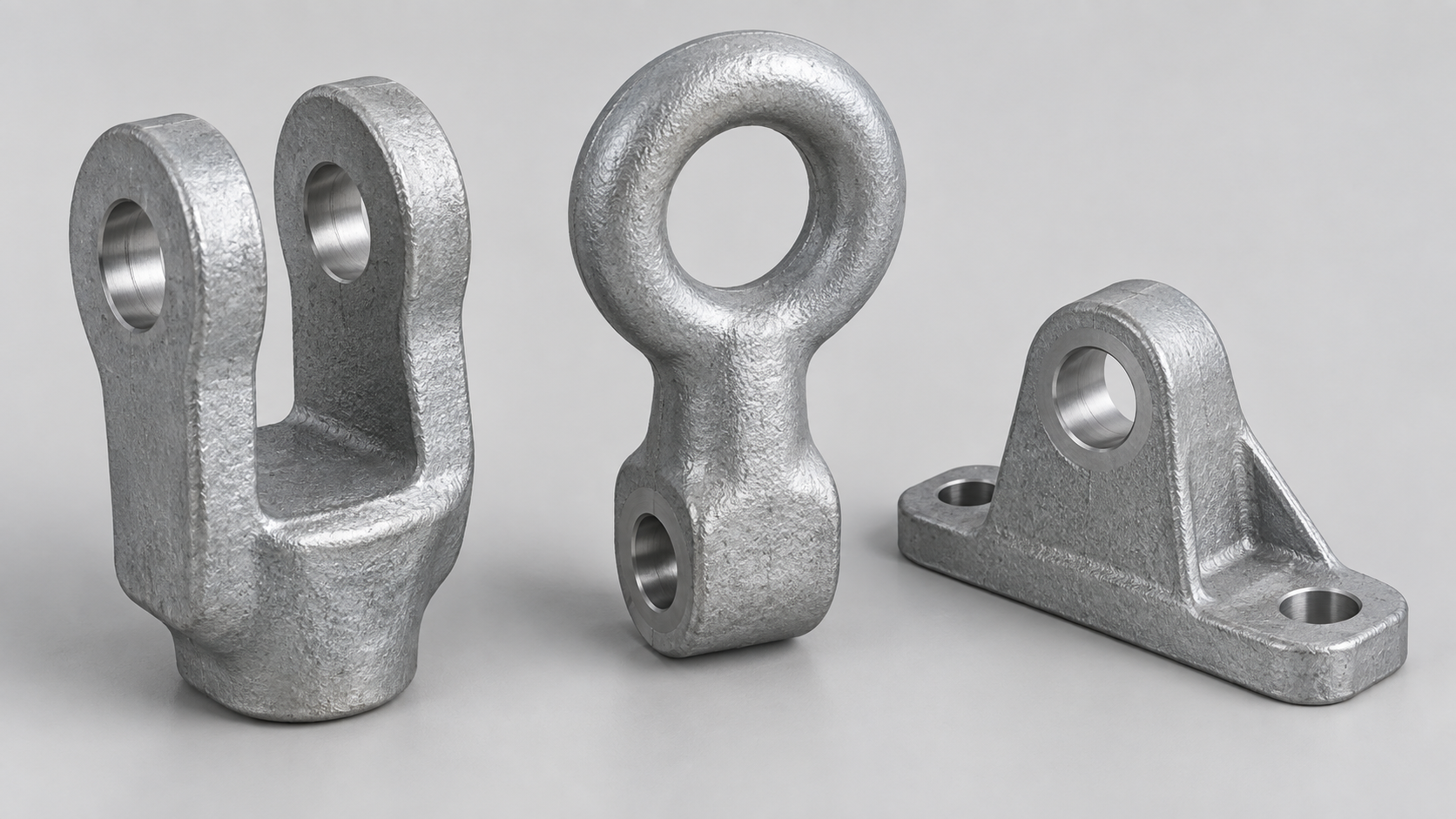 Illustration of cast clevis, eye-link and bracket bodies