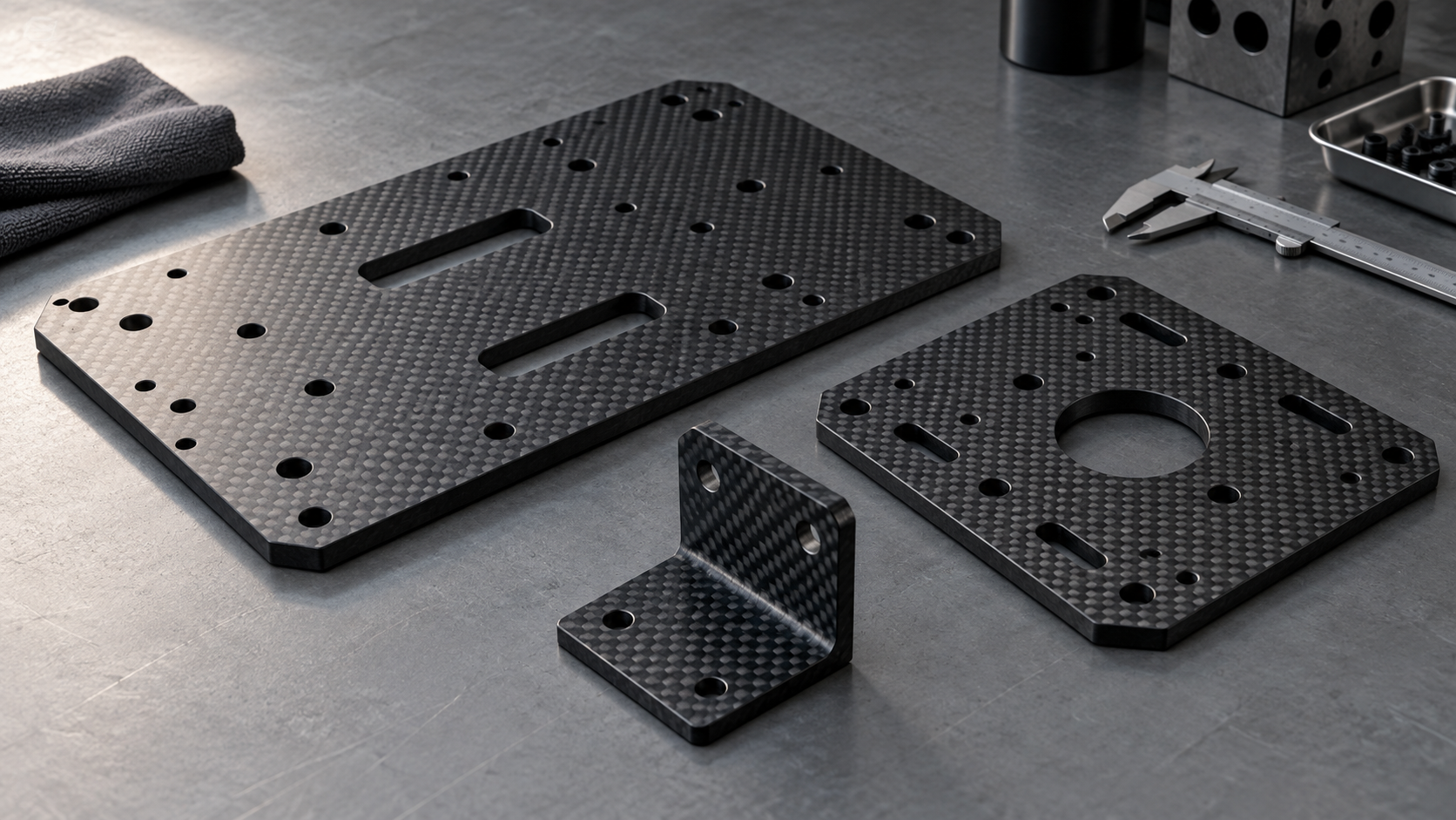 Carbon fiber plates and bracket