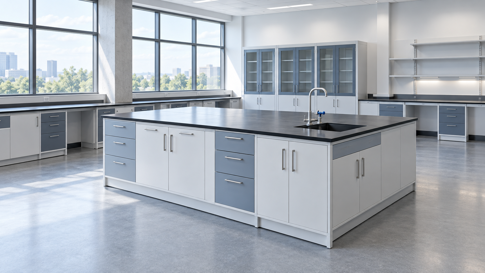 Laboratory furniture layout concept