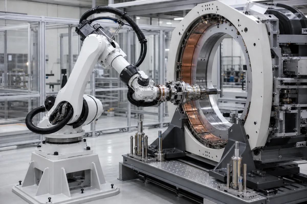 6-Achsen-Roboterarm für Montage in einer industriellen Fertigungsumgebung