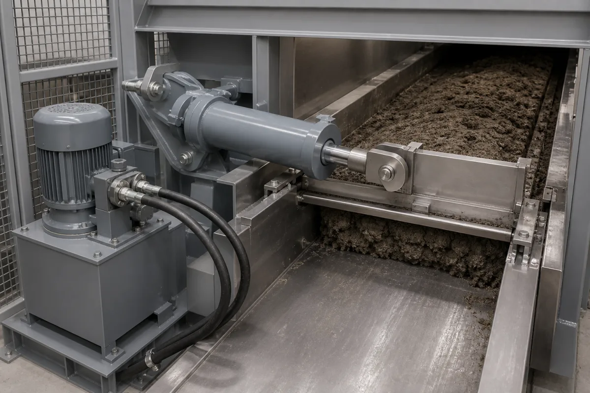 Aktuator (pneumatisch/hydraulisch/elektrisch) in einer industriellen Fertigungsumgebung