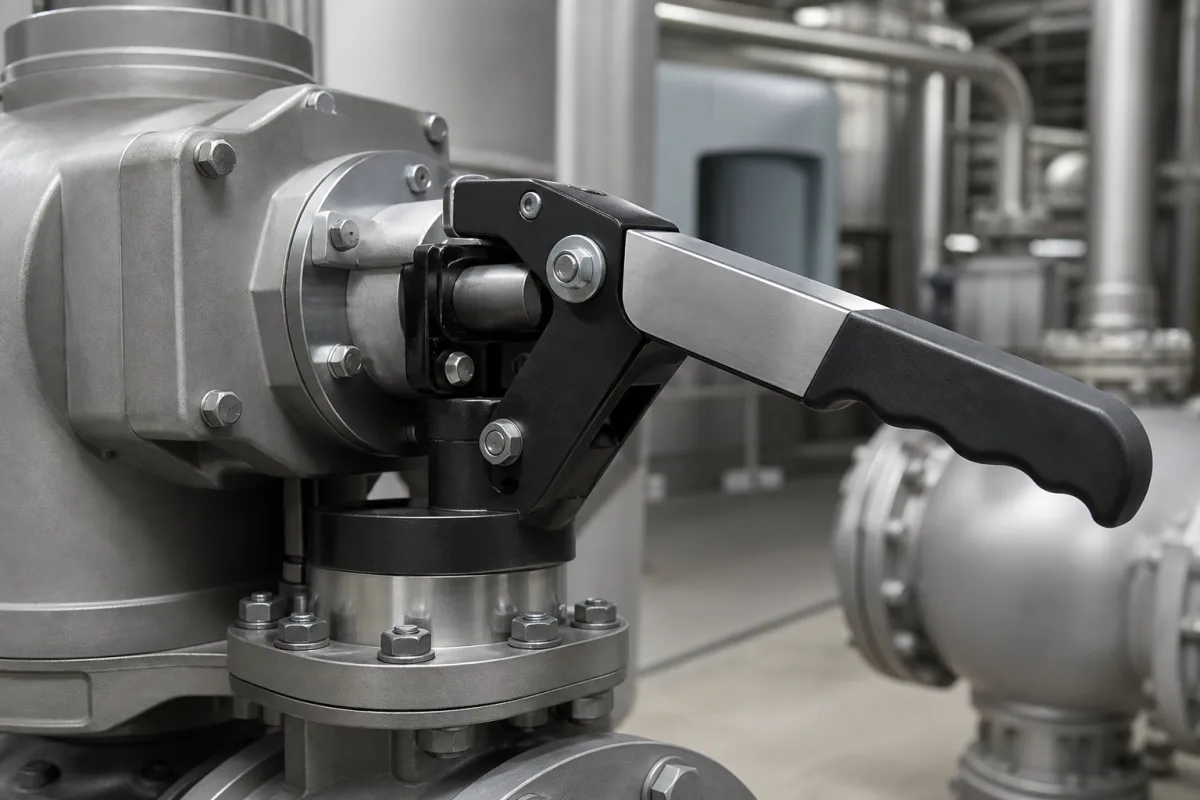 Betätiger/Griff in einer industriellen Fertigungsumgebung