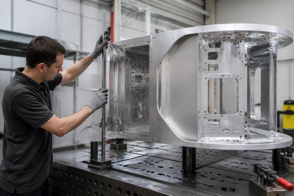 Aluminiumhülle in einer industriellen Fertigungsumgebung