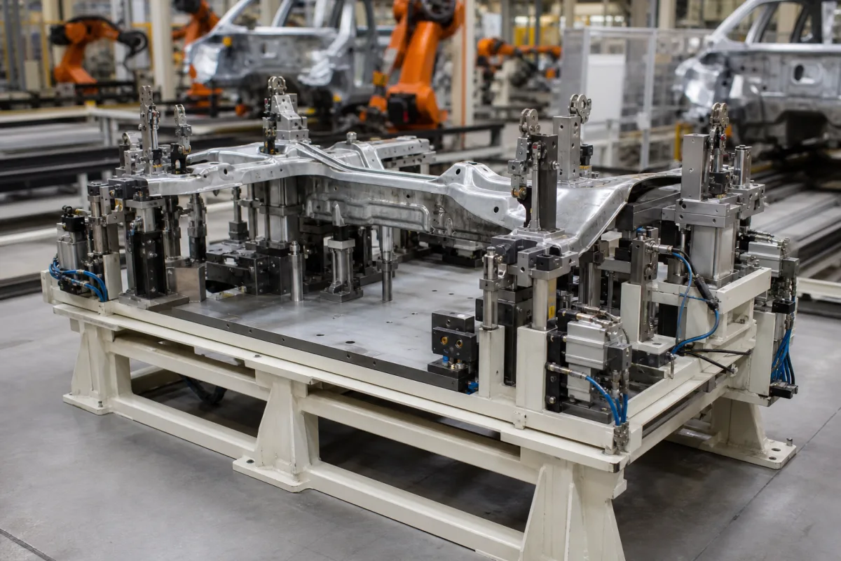 Montagevorrichtung in einer industriellen Fertigungsumgebung