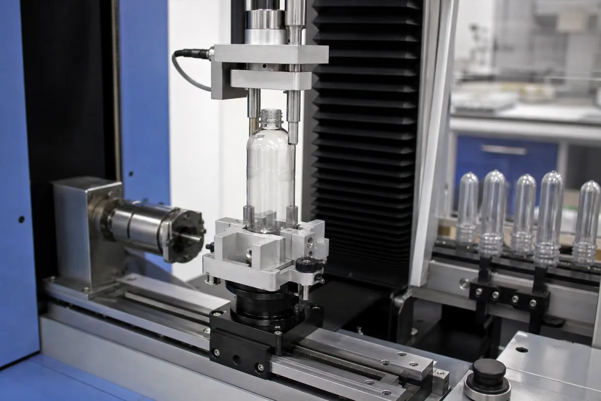 Automatisiertes Reibungsprüfsystem für Getränkebehälter in einer industriellen Fertigungsumgebung