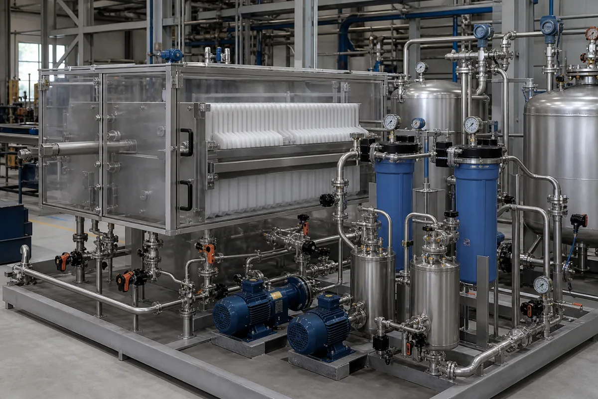 Automatisiertes Chemiefiltrations- und Trennsystem in einer industriellen Fertigungsumgebung