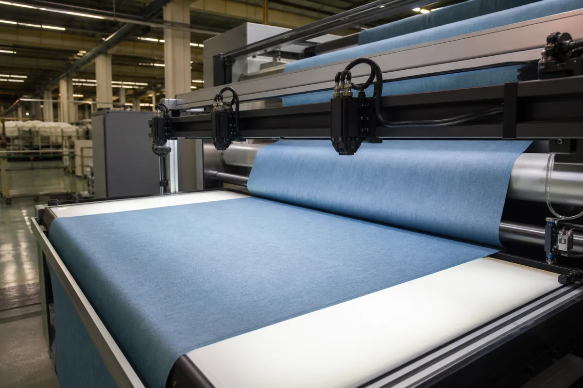 Automatisches Stoffprüfsystem in einer industriellen Fertigungsumgebung