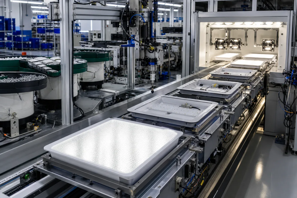 Automatisiertes Montagesystem für Leuchten in einer industriellen Fertigungsumgebung