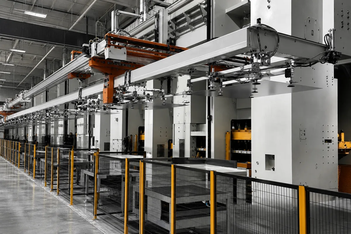 Automatisches Transfersystem in einer industriellen Fertigungsumgebung