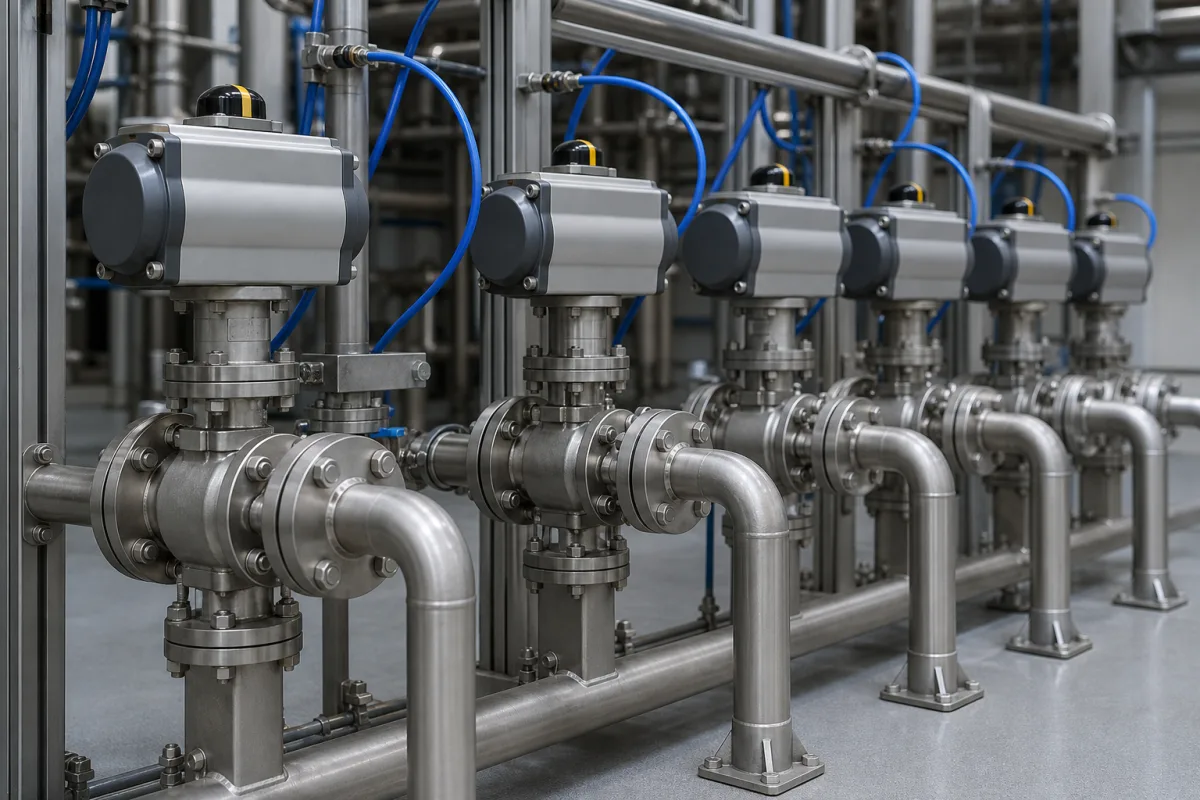 Automatisierte Ventile in einer industriellen Fertigungsumgebung