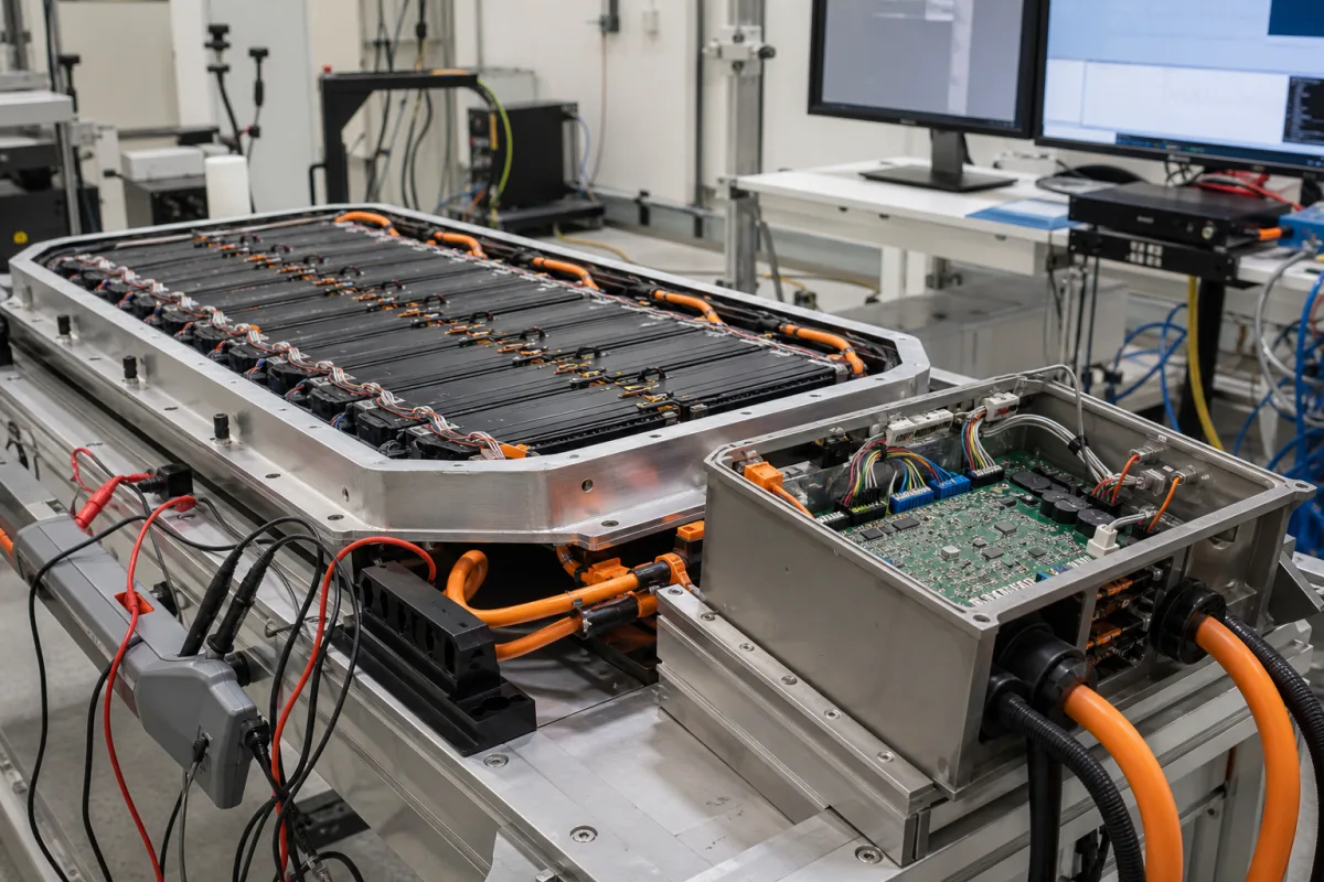 Automobil-Batteriemanagementsystem in einer industriellen Fertigungsumgebung