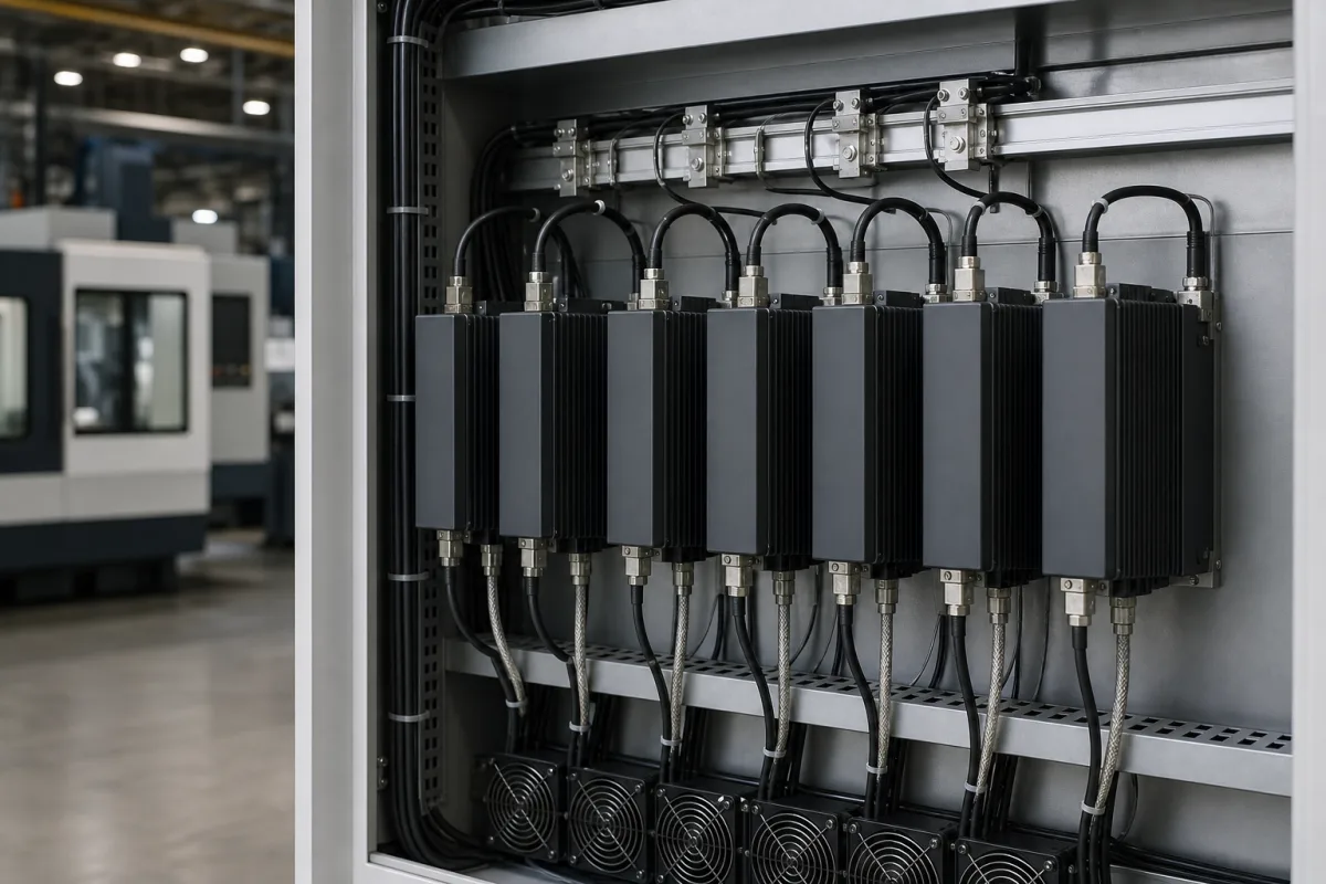 Achsensteuermodule in einer industriellen Fertigungsumgebung