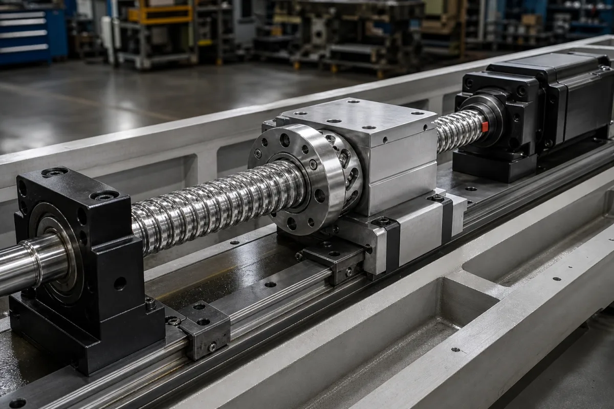 滚珠丝杠副 的工业制造场景图