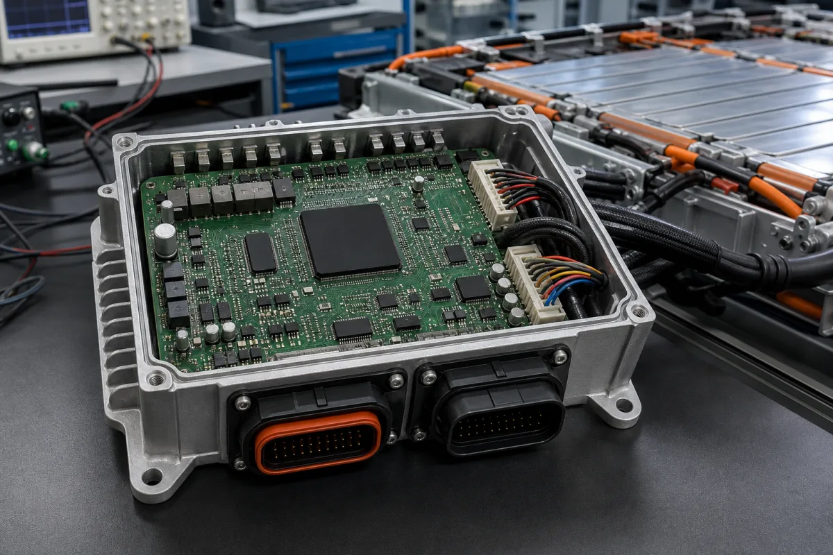 Batteriesteuergerät (BCU) in einer industriellen Fertigungsumgebung
