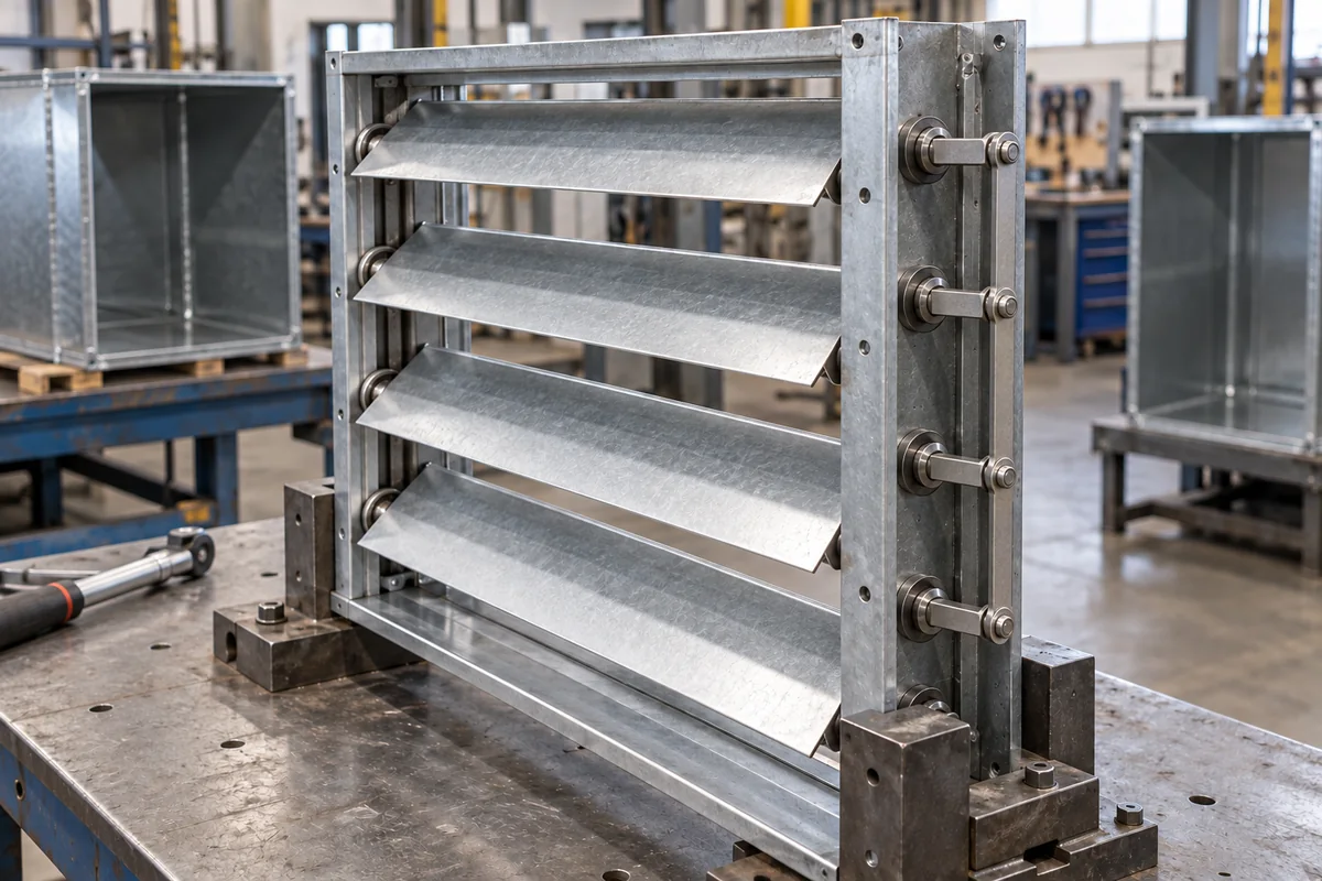Blade/Louver Assembly in a manufacturing environment