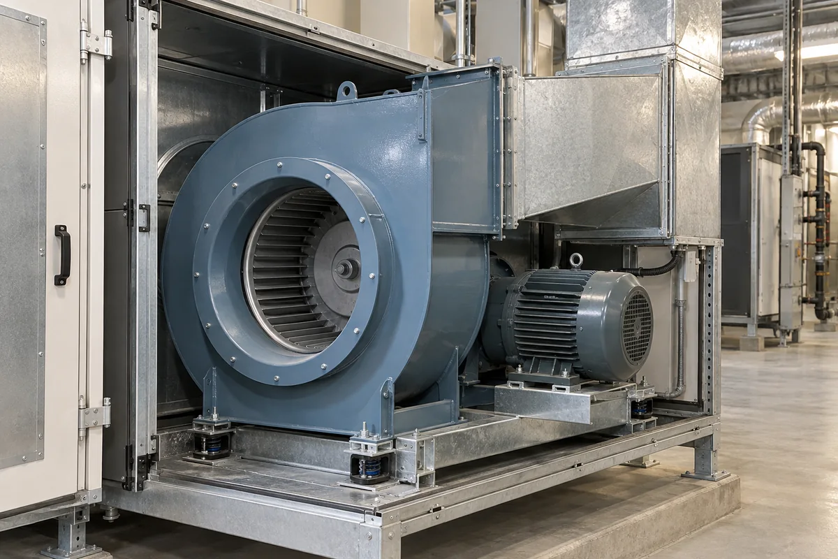 Blower Fan & Motor in a manufacturing environment