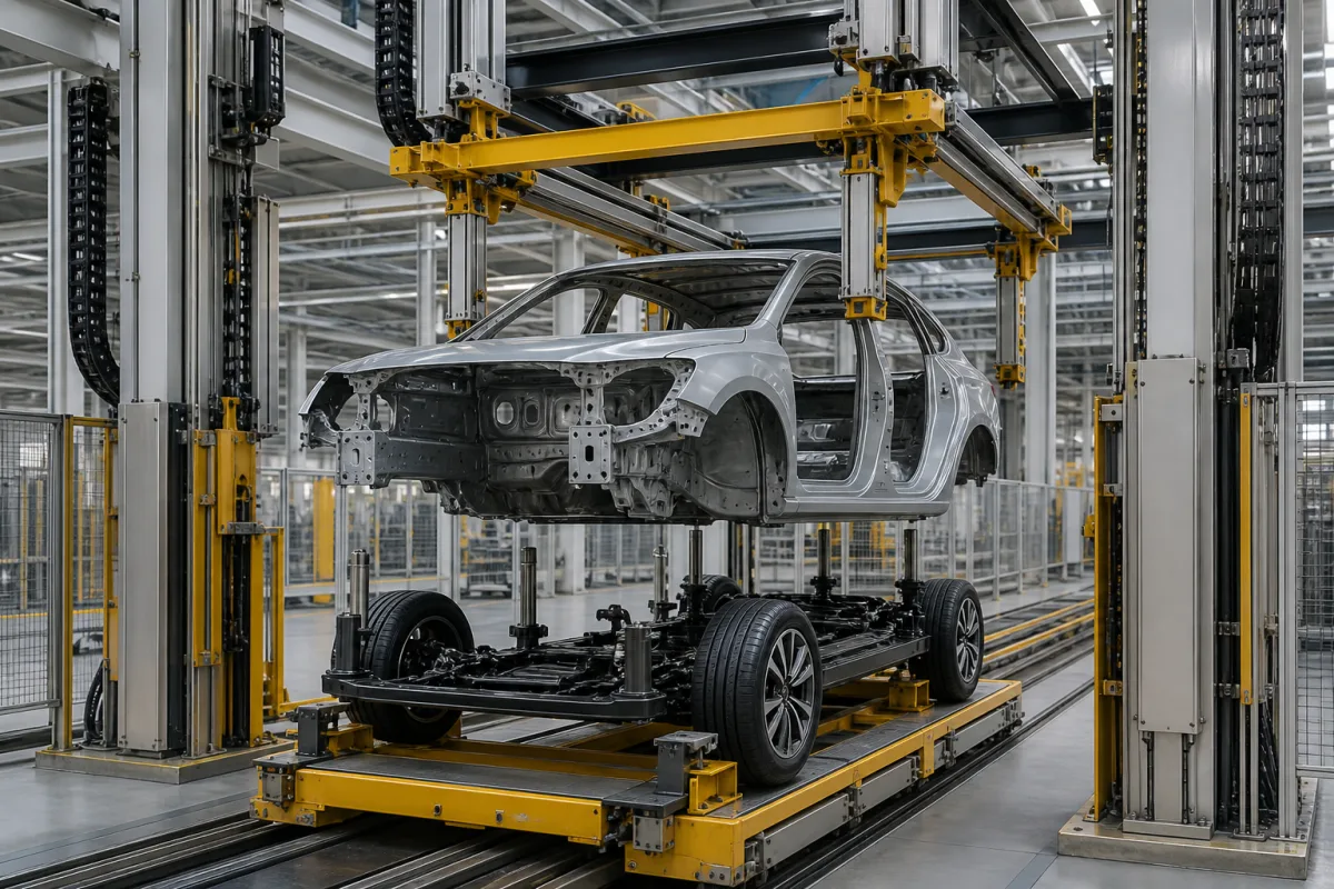 Body Drop Station in a manufacturing environment