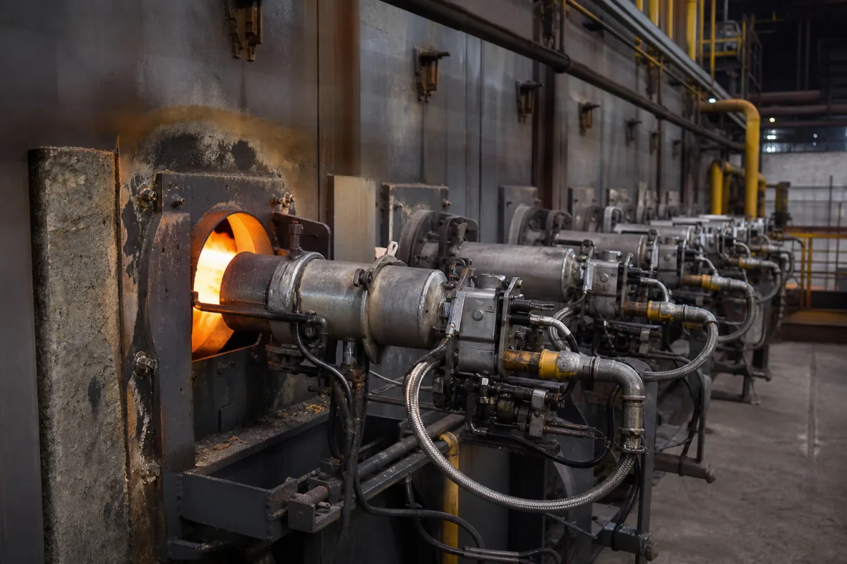 Brenner in einer industriellen Fertigungsumgebung