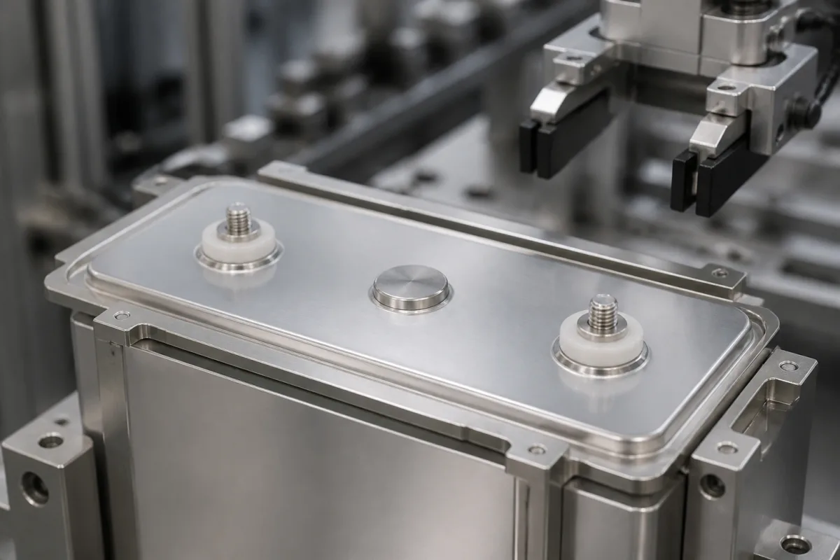 Deckel-/Verschlussbaugruppe in einer industriellen Fertigungsumgebung