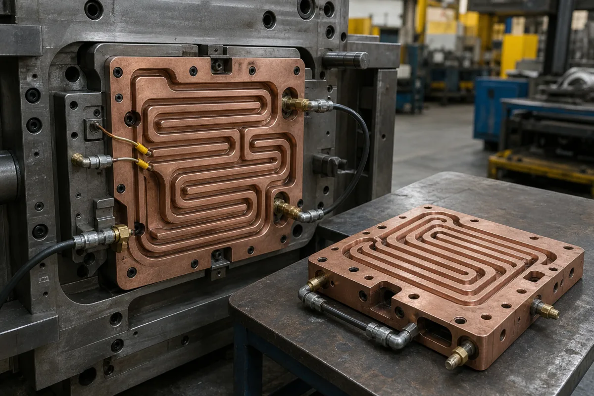 Thermomanagementplatte für Gussformen in einer industriellen Fertigungsumgebung