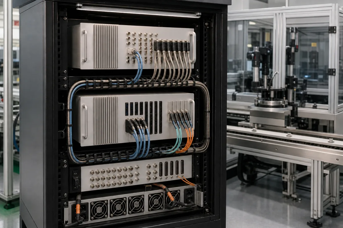 Zentrale Steuer- und Datenerfassungseinheit in einer industriellen Fertigungsumgebung