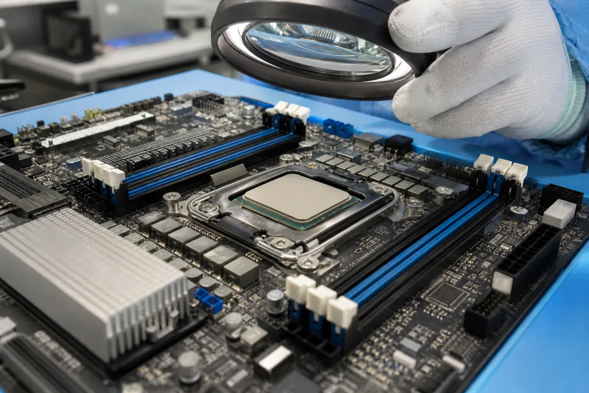 Zentraler Verarbeitungskern in einer industriellen Fertigungsumgebung