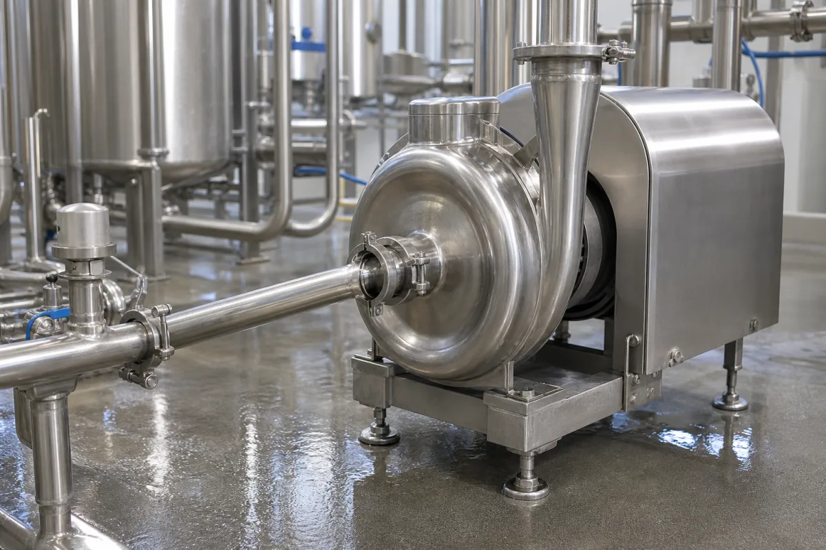 CIP-Pumpe in einer industriellen Fertigungsumgebung