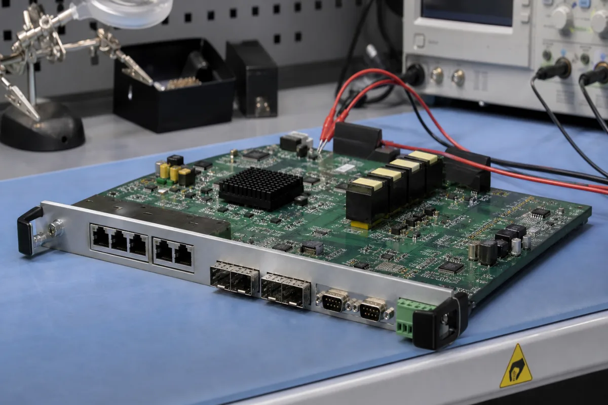 Kommunikationsschnittstellen-Board in einer industriellen Fertigungsumgebung