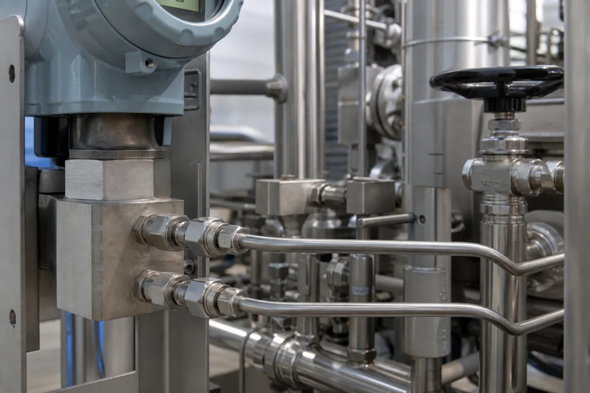 Klemmverschraubung in einer industriellen Fertigungsumgebung