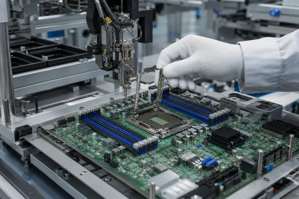 CPU-Sockel-Baugruppe für Server in einer industriellen Fertigungsumgebung