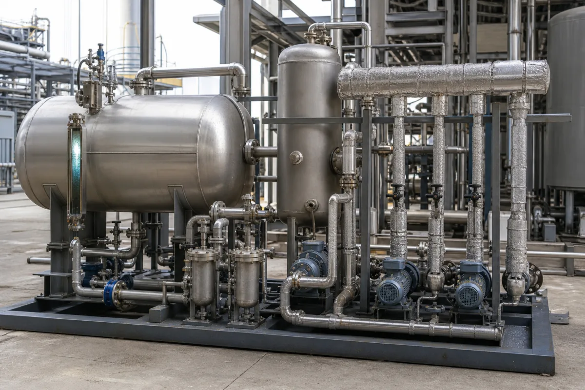 Kondensatrückgewinnungssystem in einer industriellen Fertigungsumgebung