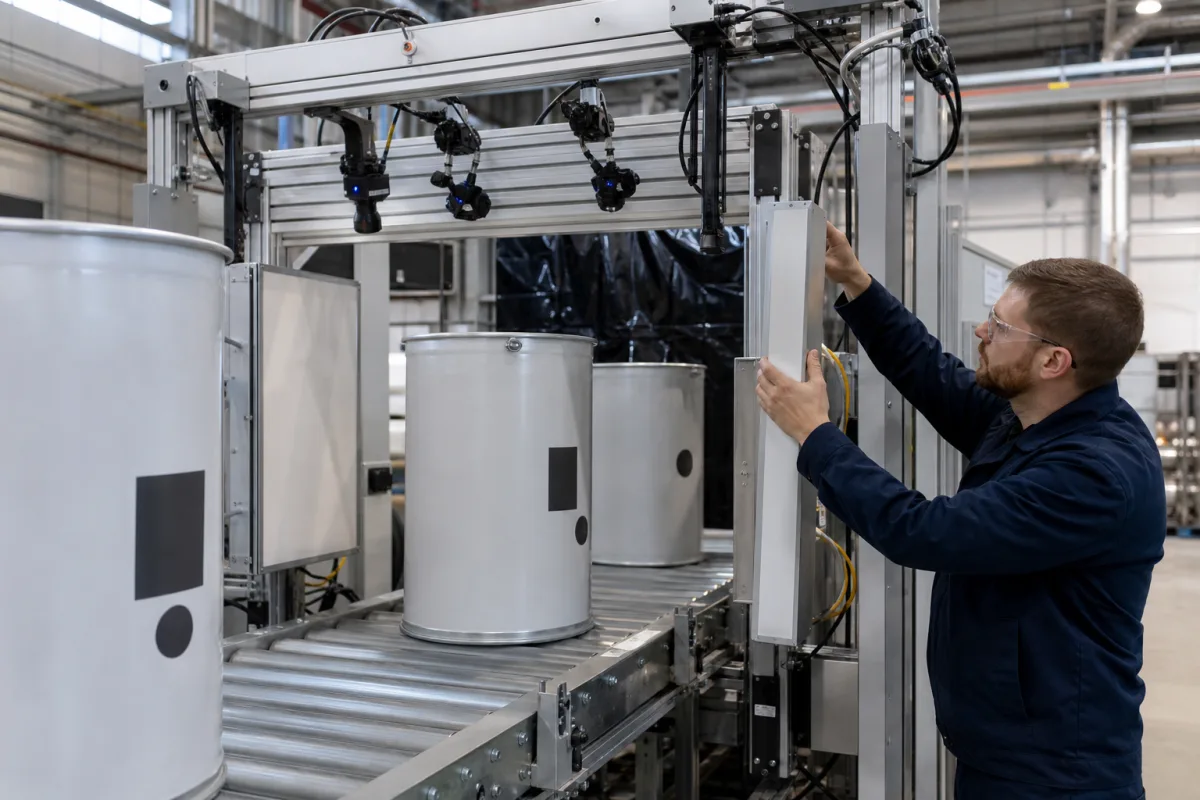 Containeridentifikationssystem in einer industriellen Fertigungsumgebung