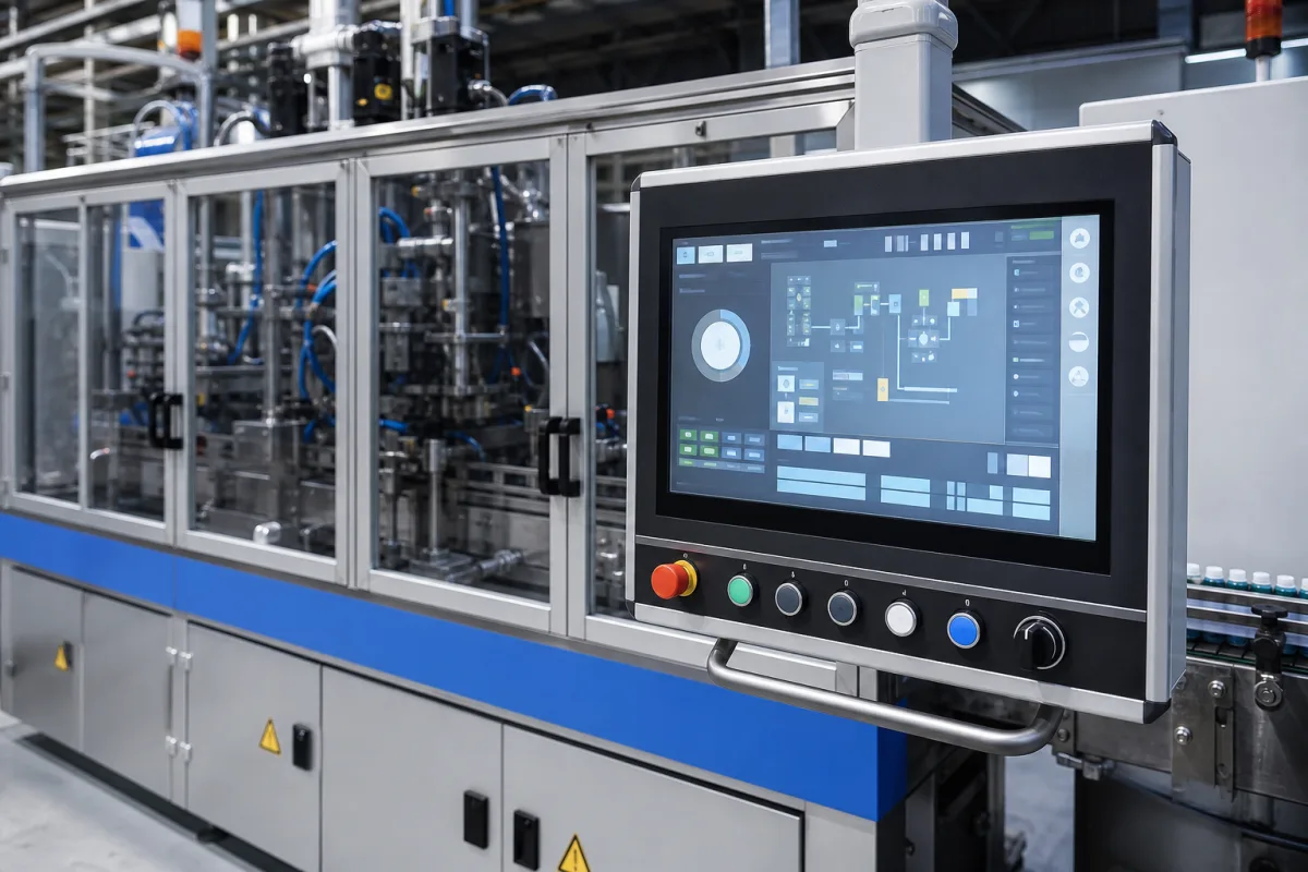 Bedienfeld in einer industriellen Fertigungsumgebung