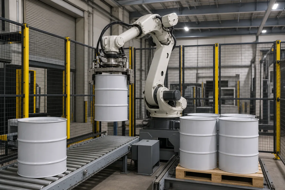 Förderer oder Roboterarm in einer industriellen Fertigungsumgebung