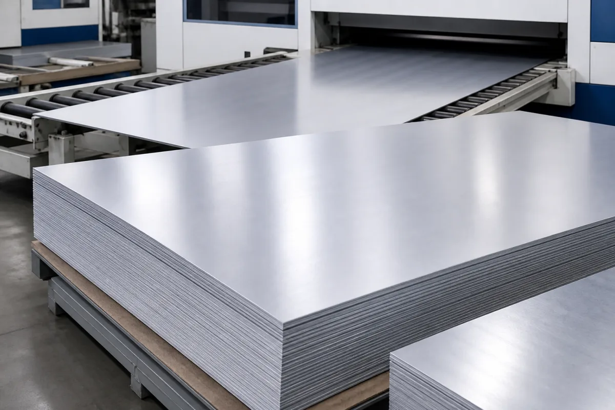 Korrosionsbeständiges Aluminiumlegierungsblech in einer industriellen Fertigungsumgebung