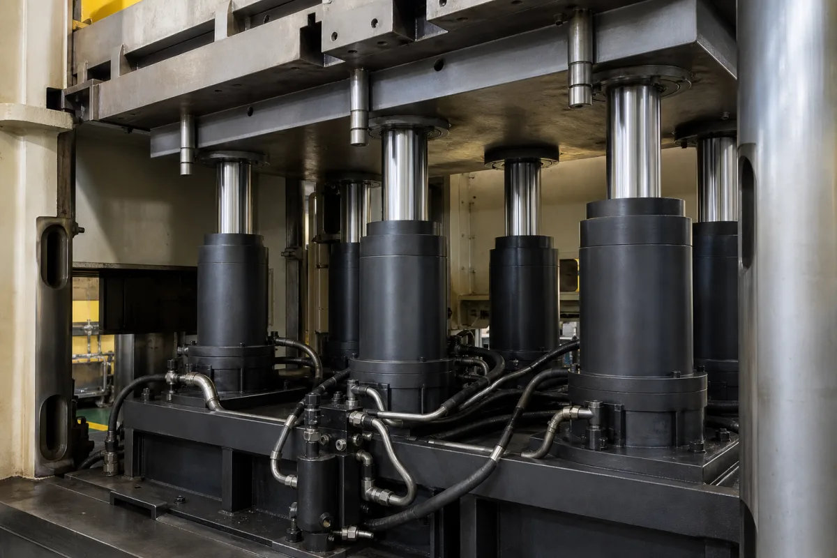 Dämpfungszylinder in einer industriellen Fertigungsumgebung