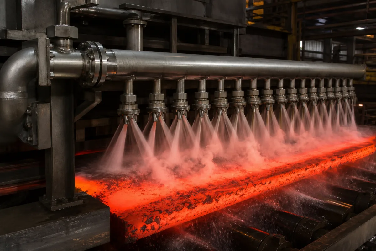 Entzunderungsverteiler/-sammler in einer industriellen Fertigungsumgebung