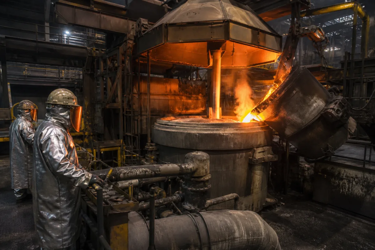 Entschwefelungsreaktor in einer industriellen Fertigungsumgebung