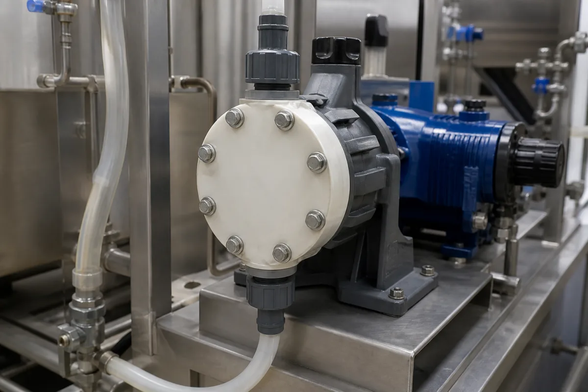 Membrankopf in einer industriellen Fertigungsumgebung