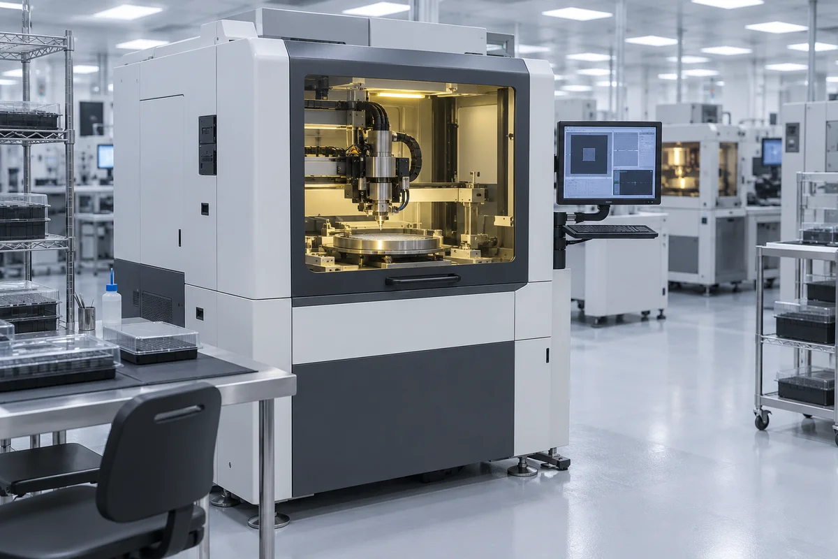 Enclosed die-attach station in a semiconductor packaging laboratory