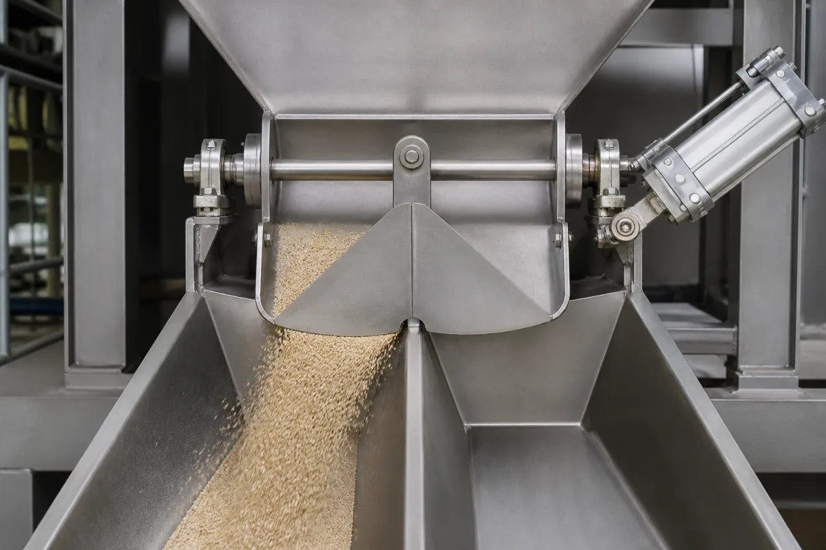 Umlenkklappe in einer industriellen Fertigungsumgebung