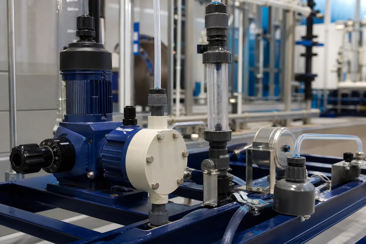 Dosierpumpe in einer industriellen Fertigungsumgebung