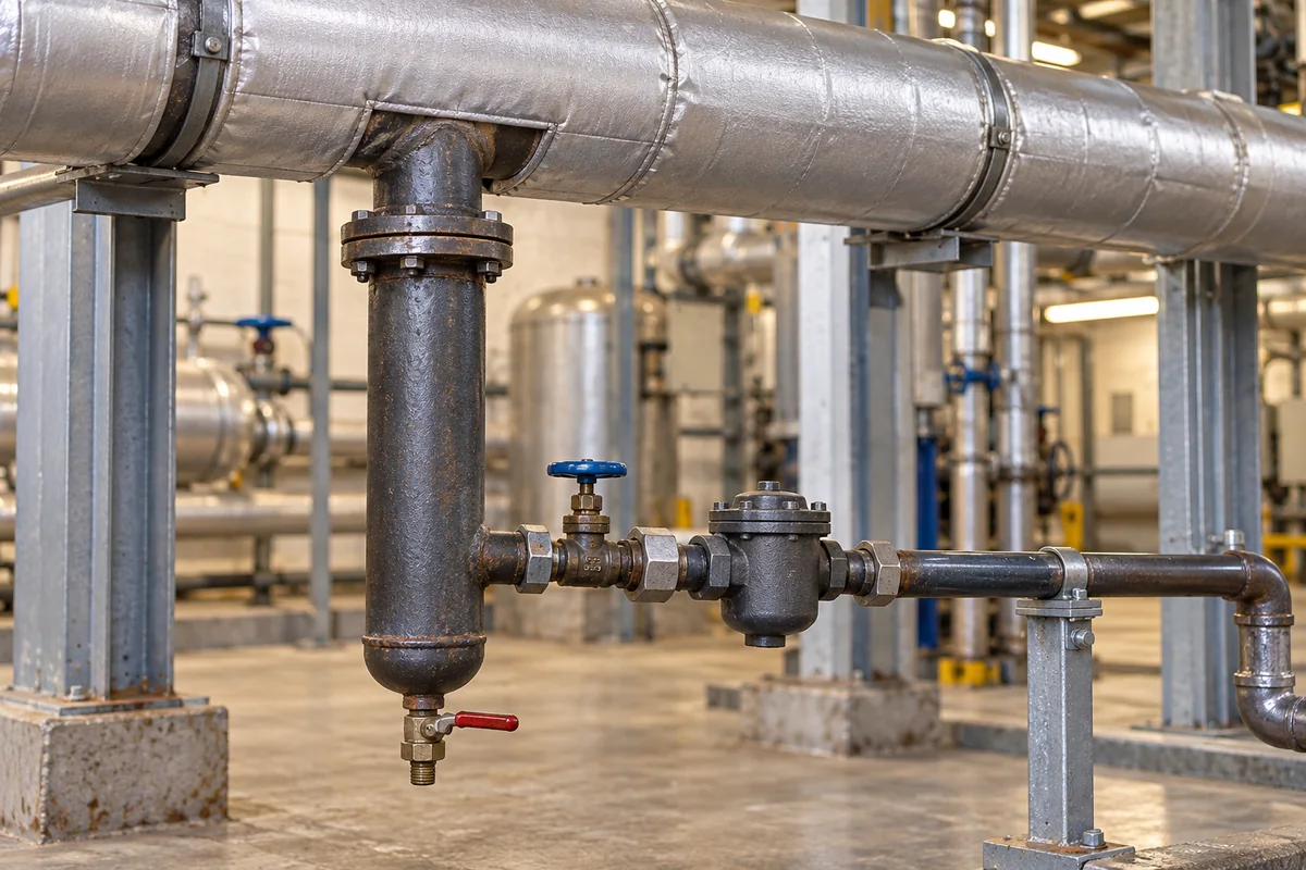 Drip Leg / Condensate Trap in a manufacturing environment