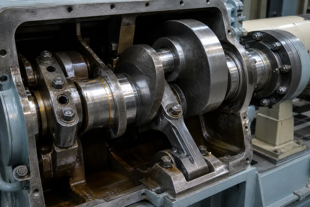 Exzenterwelle / Kurbel in einer industriellen Fertigungsumgebung