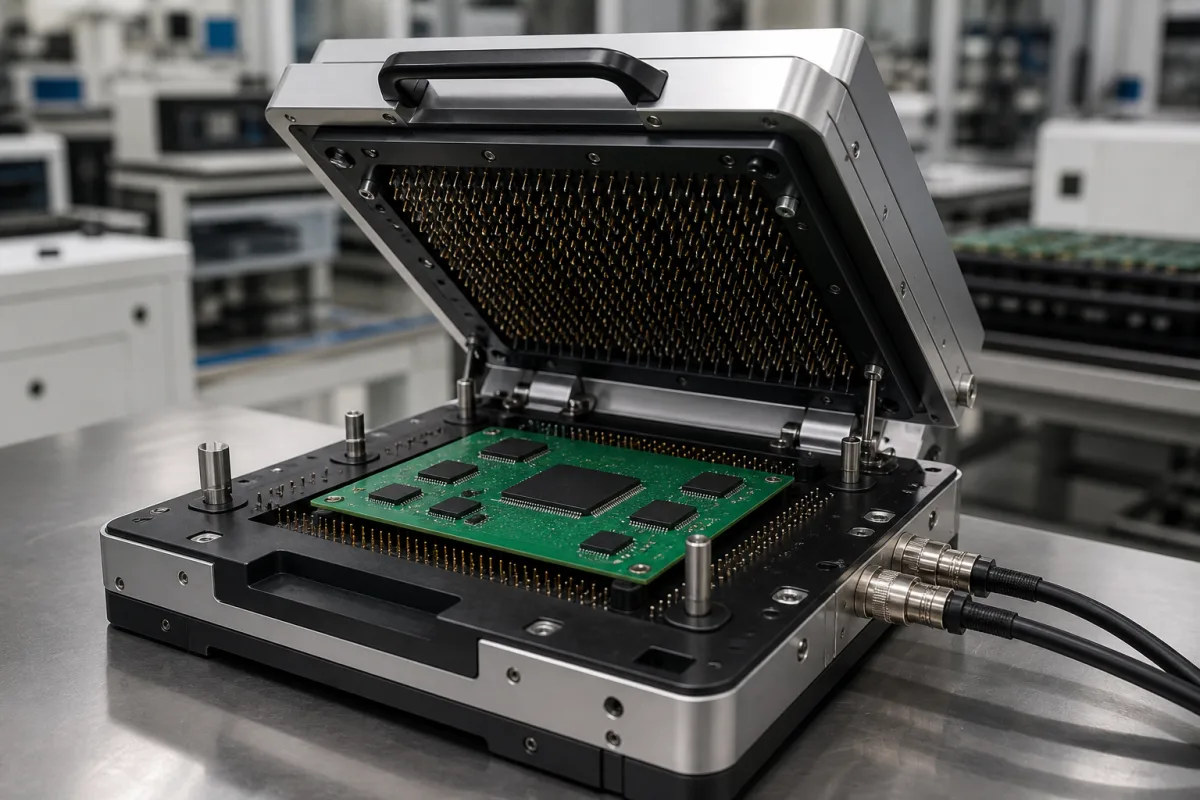 Electrical Test Fixture in a manufacturing environment