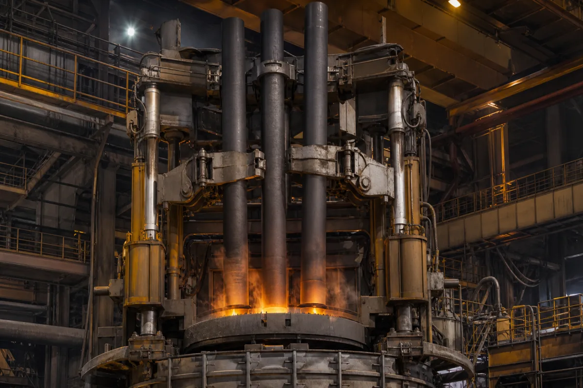 Elektrodenvorschubmechanismus in einer industriellen Fertigungsumgebung