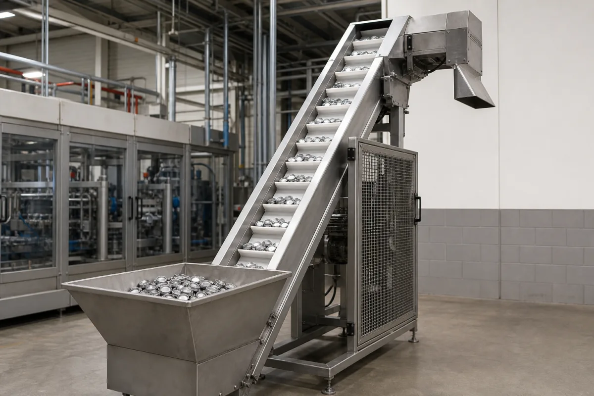 Elevatorförderer in einer industriellen Fertigungsumgebung