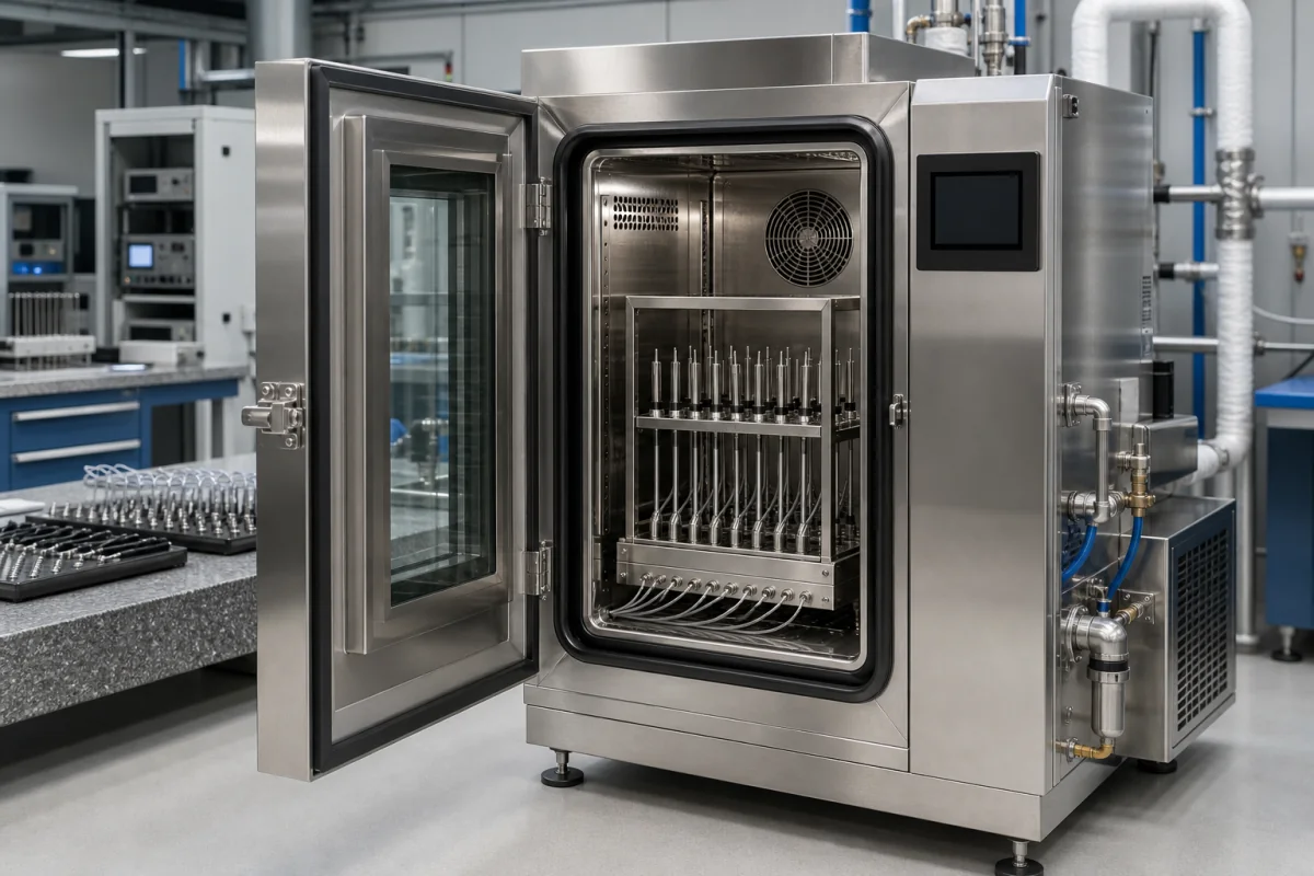 Umweltkontrollkammer in einer industriellen Fertigungsumgebung