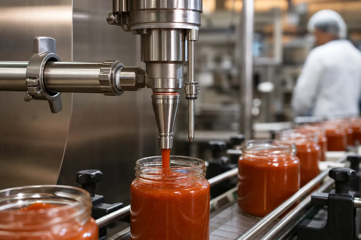 Fülldüse/Füllsonde in einer industriellen Fertigungsumgebung